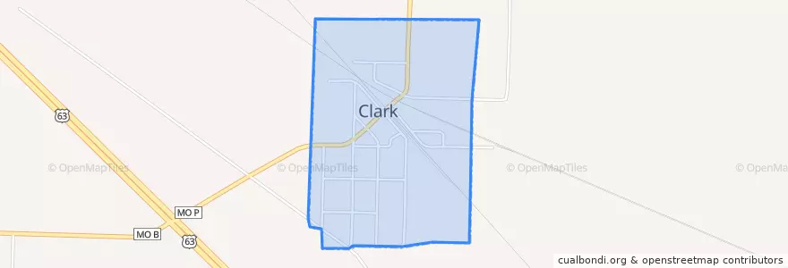 Mapa de ubicacion de Clark.