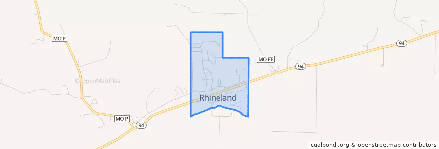 Mapa de ubicacion de Rhineland.