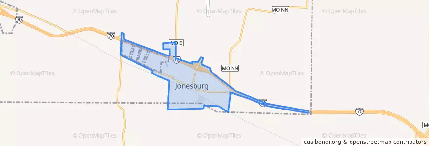 Mapa de ubicacion de Jonesburg.