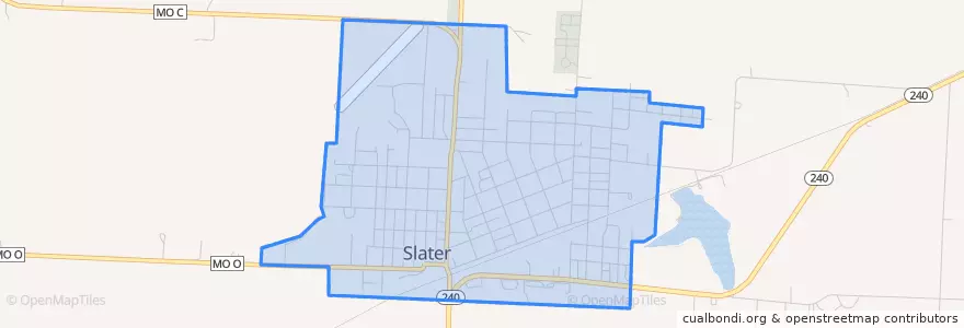 Mapa de ubicacion de Slater.