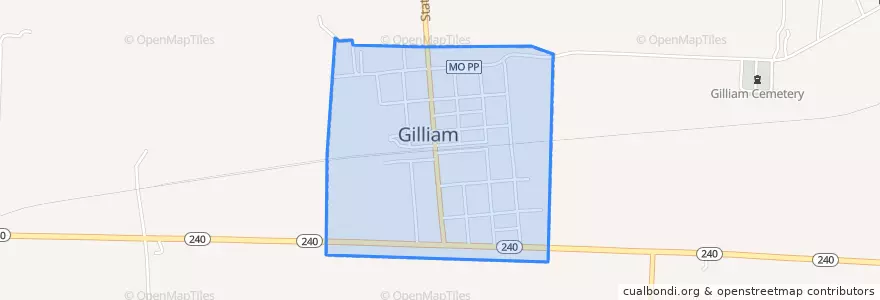 Mapa de ubicacion de Gilliam.