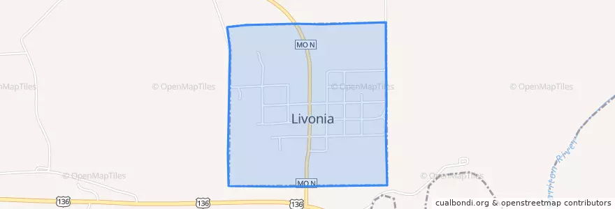 Mapa de ubicacion de Livonia.