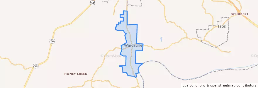 Mapa de ubicacion de Wardsville.