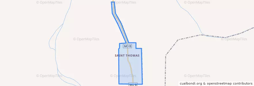 Mapa de ubicacion de St. Thomas.