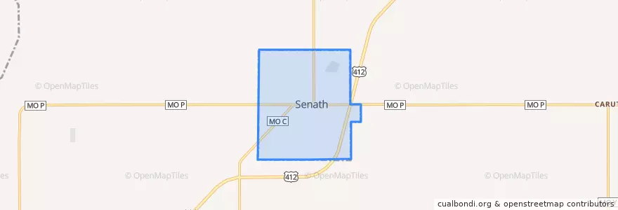 Mapa de ubicacion de Senath.