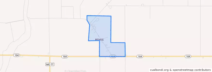 Mapa de ubicacion de Rives.