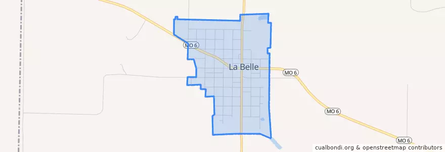 Mapa de ubicacion de La Belle.