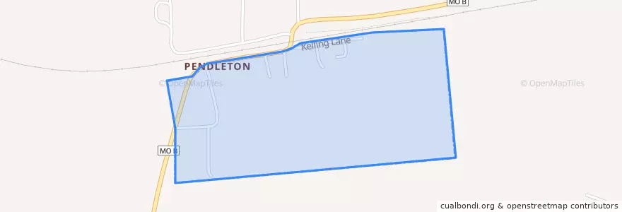 Mapa de ubicacion de Pendleton.