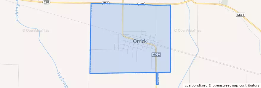 Mapa de ubicacion de Orrick.