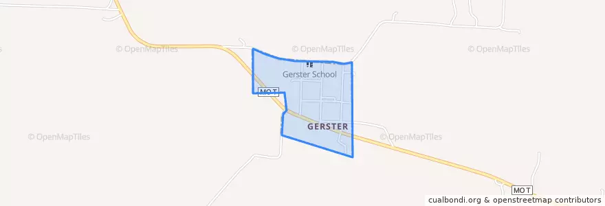 Mapa de ubicacion de Gerster.
