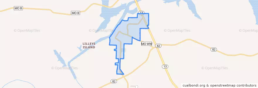 Mapa de ubicacion de Osceola.