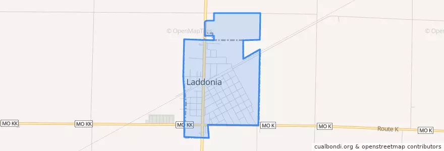 Mapa de ubicacion de Laddonia.