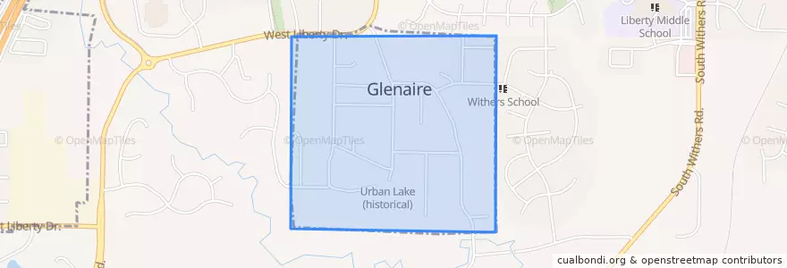 Mapa de ubicacion de Glenaire.
