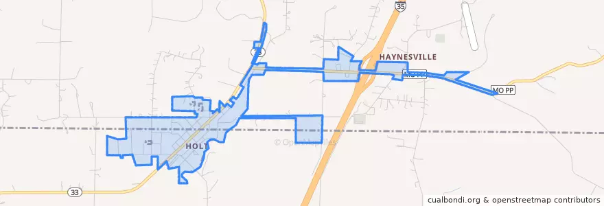 Mapa de ubicacion de Holt.