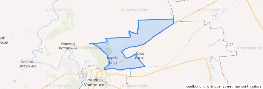 Mapa de ubicacion de Ольшанское сельское поселение.