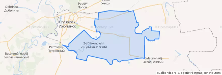 Mapa de ubicacion de Дьяконовское сельское поселение.
