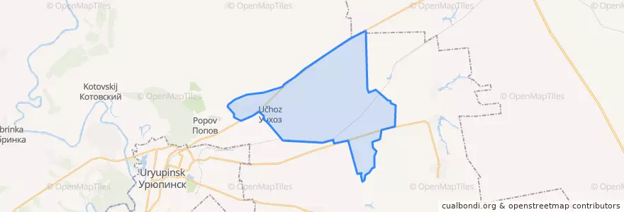 Mapa de ubicacion de Креповское сельское поселение.
