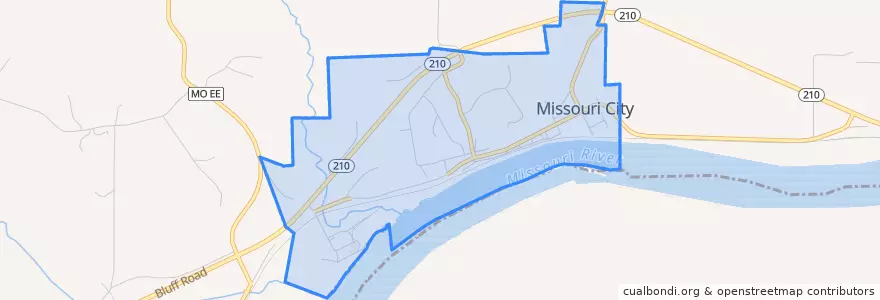 Mapa de ubicacion de Missouri City.