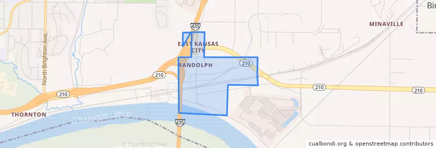Mapa de ubicacion de Randolph.