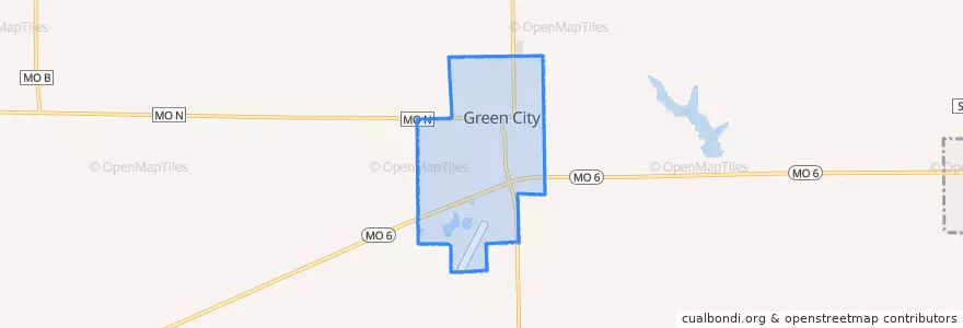 Mapa de ubicacion de Green City.