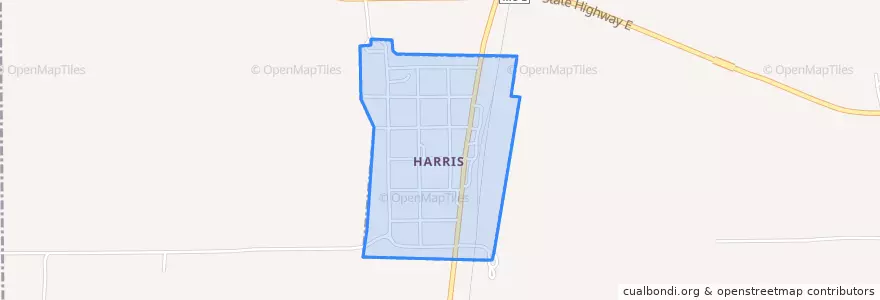 Mapa de ubicacion de Harris.