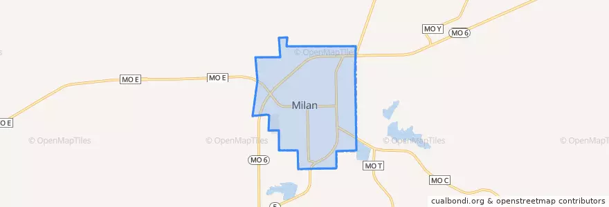 Mapa de ubicacion de Milan.