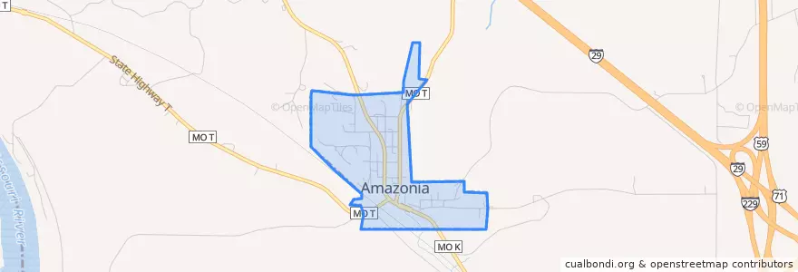 Mapa de ubicacion de Amazonia.
