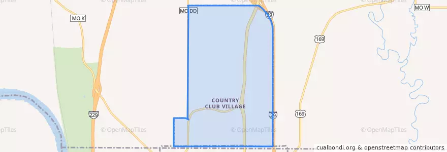 Mapa de ubicacion de Country Club.