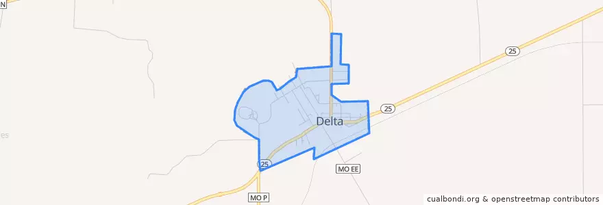 Mapa de ubicacion de Delta.