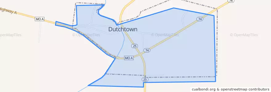 Mapa de ubicacion de Dutchtown.