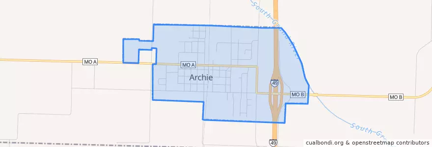 Mapa de ubicacion de Archie.