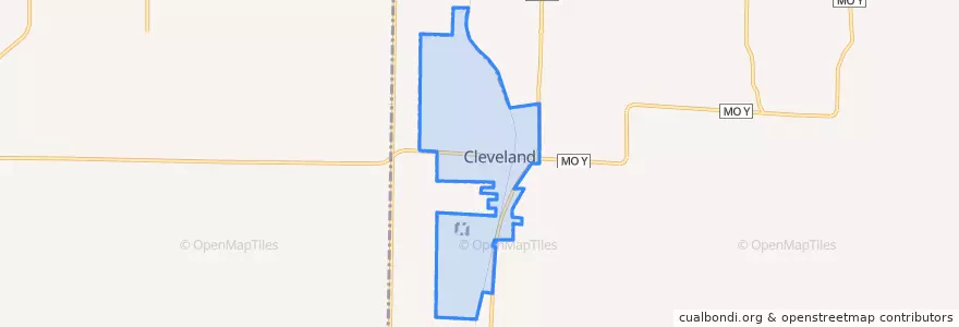 Mapa de ubicacion de Cleveland.