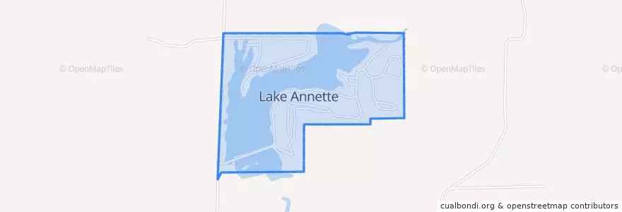 Mapa de ubicacion de Lake Annette.