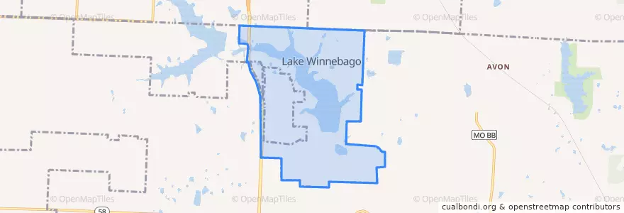 Mapa de ubicacion de Lake Winnebago.