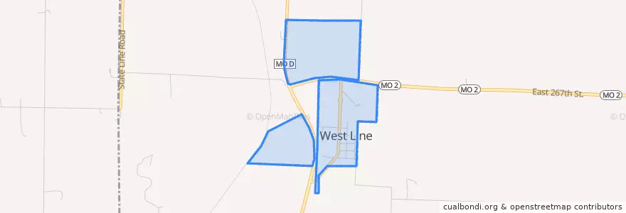 Mapa de ubicacion de West Line.