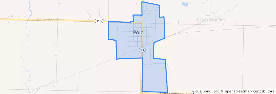 Mapa de ubicacion de Polo.