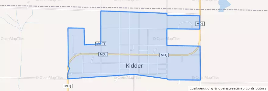 Mapa de ubicacion de Kidder.