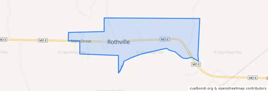 Mapa de ubicacion de Rothville.