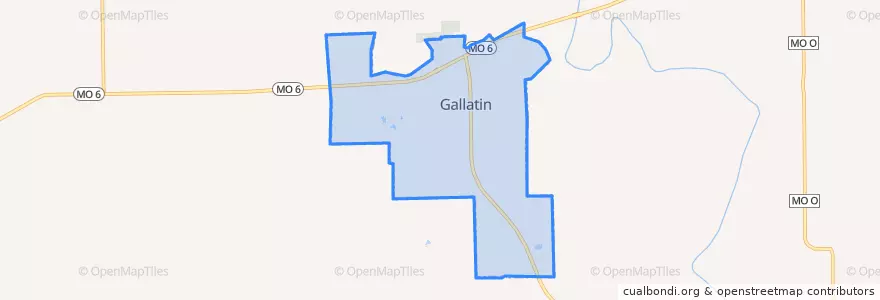 Mapa de ubicacion de Gallatin.