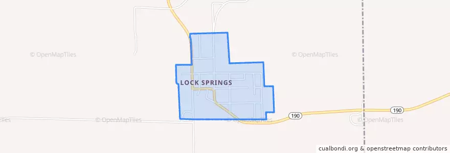 Mapa de ubicacion de Lock Springs.