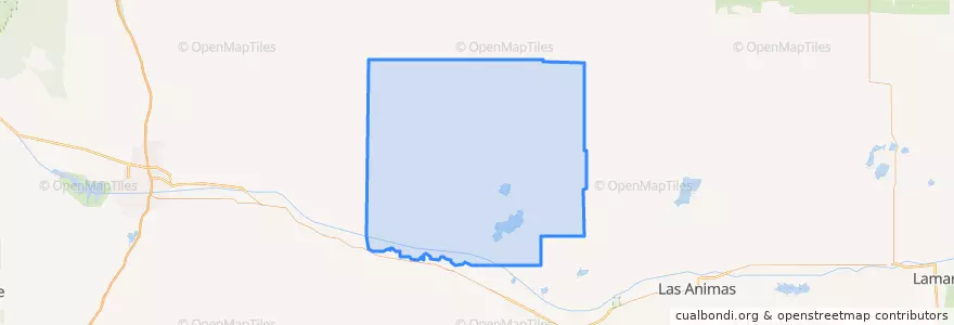 Mapa de ubicacion de Crowley County.