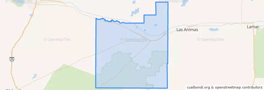 Mapa de ubicacion de Otero County.