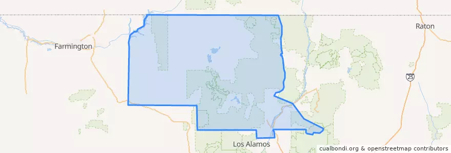 Mapa de ubicacion de Rio Arriba County.