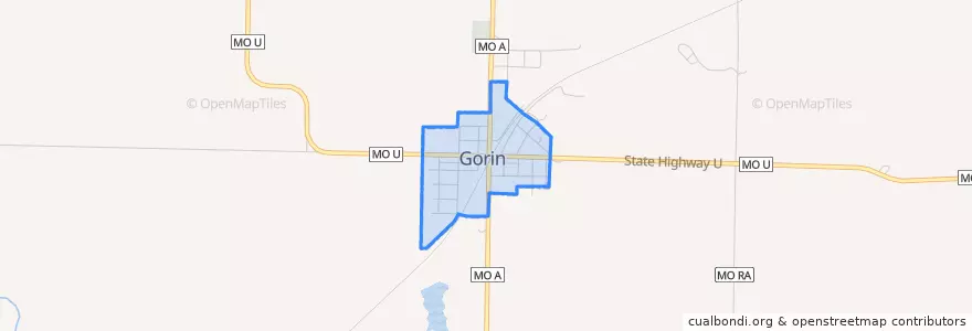 Mapa de ubicacion de South Gorin.