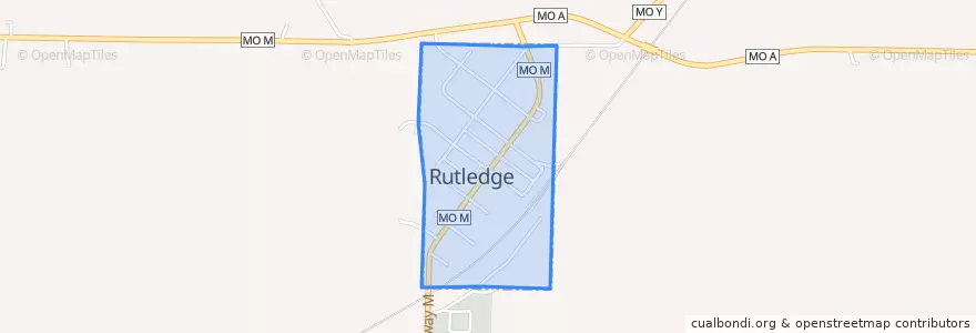 Mapa de ubicacion de Rutledge.