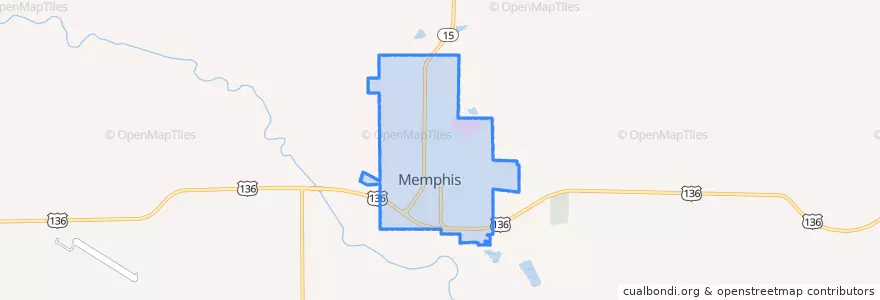 Mapa de ubicacion de Memphis.