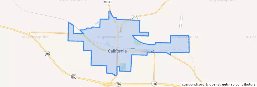 Mapa de ubicacion de California.