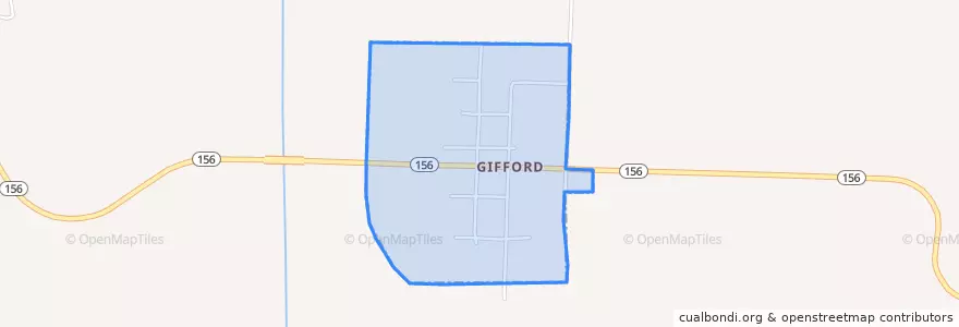 Mapa de ubicacion de South Gifford.