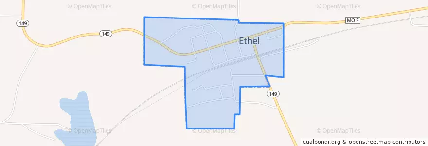 Mapa de ubicacion de Ethel.