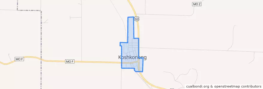 Mapa de ubicacion de Koshkonong.